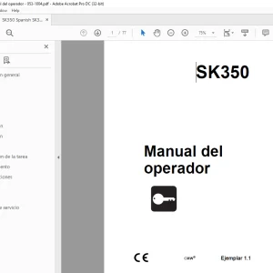 Ditch Witch SK350 Manual del operador 053-1004 PDF