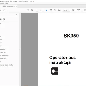 Ditch Witch SK350 Operatoriaus instrukcija PDF