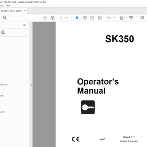 Ditch Witch SK350 Operator’s Manual PDF