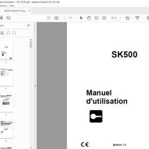 Ditch Witch SK500 Manuel d'utilisation 732-017  PDF