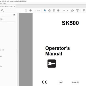 Ditch Witch SK500 Operator’s Manual 054-091 PDF