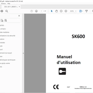 Ditch Witch SK600 Manuel d'utilisation 053-3011 PDF
