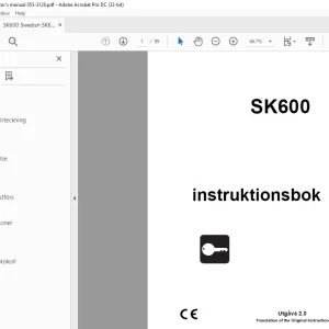 Ditch Witch SK600 instruktionshandbok  PDF