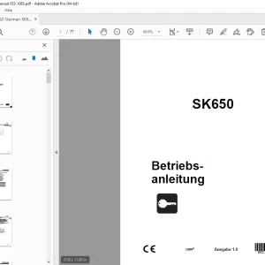 Ditch Witch SK650 Betriebsanleitung 053-1083 PDF
