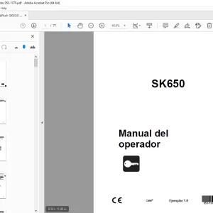 Ditch Witch SK650 Manual del operador 053-1079 PDF