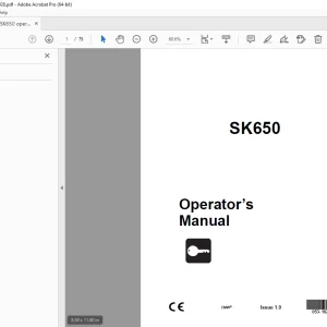 Ditch Witch SK650 Operator's Manual 053-1028 PDF