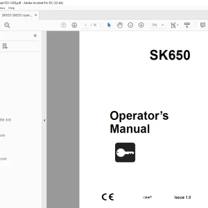 Ditch Witch SK650 Operator’s Manual PDF