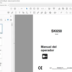 Ditch Witch SK650 Tier 4i Manual del operador 053-2469 PDF