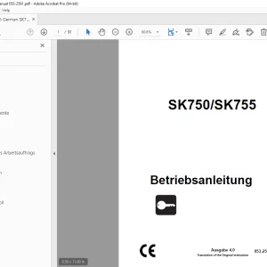 Ditch Witch SK750 SK755 Betriebsanleitung 053-2591 PDF