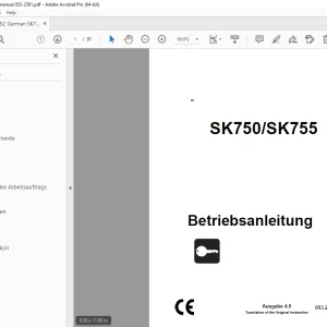 Ditch Witch SK750 SK755 Betriebsanleitung 053-2591 PDF