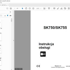 Ditch Witch SK750/SK755 Instrukcja obsługi 053-3211 PDF