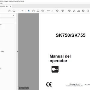 Ditch Witch SK750 SK755 Manual del operador 053-2574 PDF