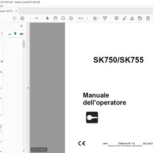 Ditch Witch SK750 SK755 Manuale dell'operatore 053-2637 PDF