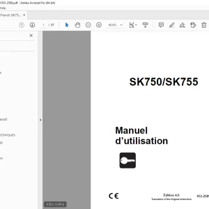 Ditch Witch SK750 SK755 Manuel d’utilisation 053-2589 PDF