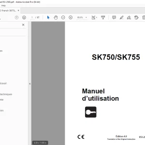 Ditch Witch SK750 SK755 Manuel d’utilisation 053-2589 PDF