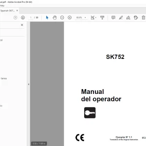 Ditch Witch SK752 Manual Del Operador 053-2883 PDF