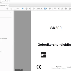 Ditch Witch SK800 Gebruikershandleiding 053-3233 PDF