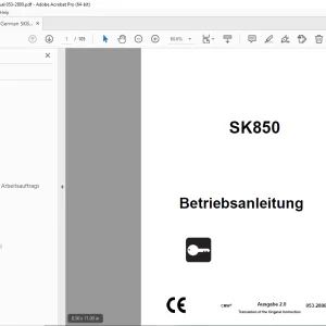 Ditch Witch SK850 Betriebsanleitung 053-2800 PDF