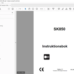 Ditch Witch SK850 Instruktionsbok 053-2991 PDF