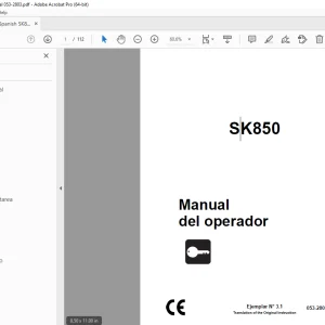 Ditch Witch SK850 Manual del operador 053-2803 PDF