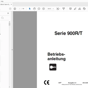 Ditch Witch Serie 900R/T Betriebsanleitung 053-2259 (G) PDF