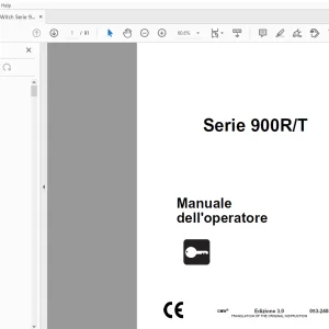 Ditch Witch Serie 900R/T Manuale dell'operatore 053-2408 PDF