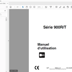 Ditch Witch Série 900R/T Manuel d'utilisation 053-2303 (F) PDF