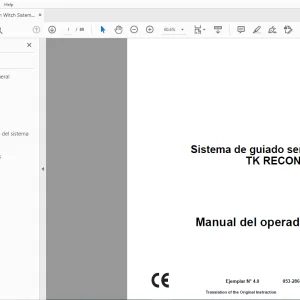 Ditch Witch Sistema de guiado serie TK RECON Manual del operador PDF