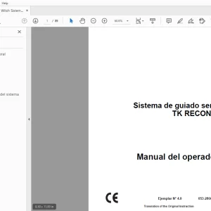 Ditch Witch Sistema de guiado serie TK RECON Manual del operador PDF