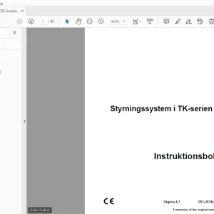 Ditch Witch Styrningssystem i TK-serien Instruktionsbok 053-2614 PDF