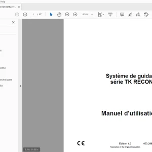 Ditch Witch Système de guidage série TK RECON Manuel d’utilisation PDF