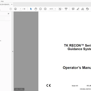 Ditch Witch TK RECON Series Guidance System Operator’s Manual PDF