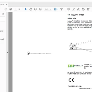 Ditch Witch TK RECON िरपीटर अभी􀃧ट प्रयोग 790-1201 PDF