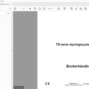 Ditch Witch TK-serie styringssystem Brukerhåndbok 053-2861 PDF