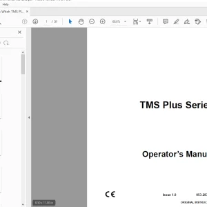 Ditch Witch TMS Plus Series Operator’s Manual 053-2833 PDF