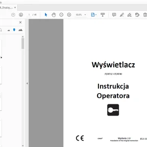 Ditch Witch Wyświetlacz JT/AT32 i JT/AT40 Instrukcja Operatora 053-3348 PDF
