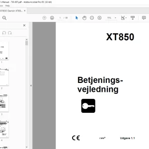 Ditch Witch XT850 Betjeningsvejledning 730-007 PDF