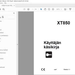 Ditch Witch XT850 Käyttäjän käsikirja 054-139 PDF