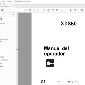 Ditch Witch XT850 Manual del operador 736-023 PDF
