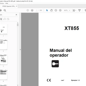 Ditch Witch XT855 Manual del operador 053-2061 PDF