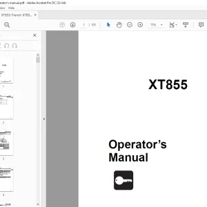 Ditch Witch XT855 Manuel d’utilisation 053-2269 PDF