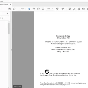 Ditch Witch ﻿Wyświetlacz 750 Instrukcja obsługi 754-079 PDF