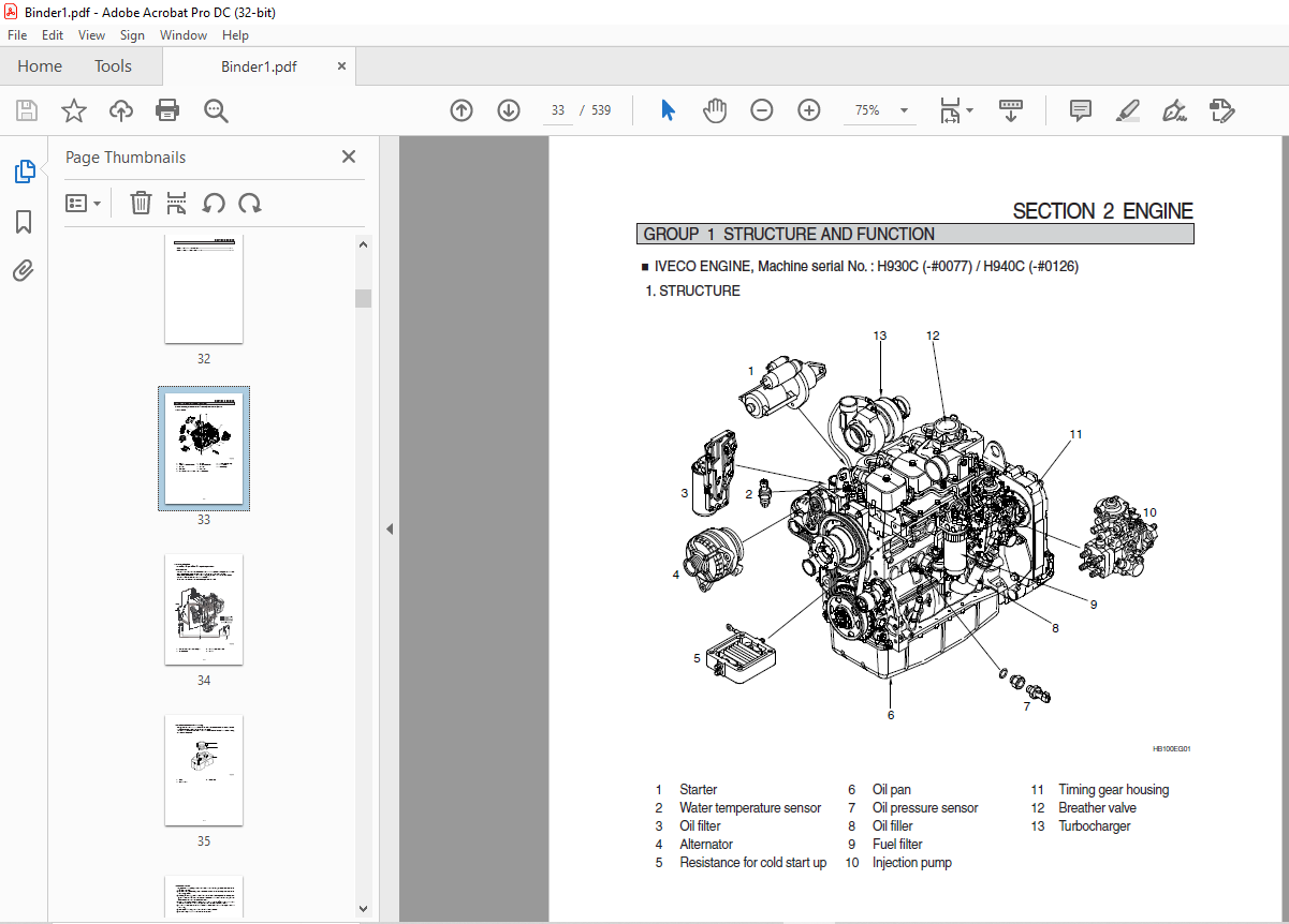 Hyundai H930C H940C Backhoe Loader Service Manual 2023 - PDF DOWNLOAD ...