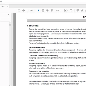 Hyundai HL760 Wheel Loader Service Manual 2023 - PDF DOWNLOAD