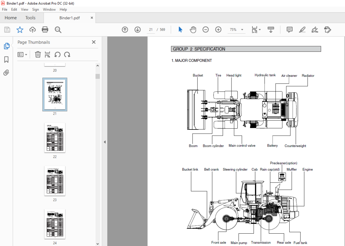 Hyundai HL770-9S Wheel Loader Service Manual 2023 - PDF DOWNLOAD ...