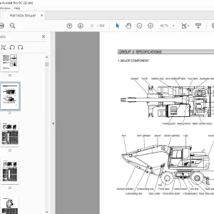 Hyundai HW140A Wheeled Excavator Service Manual 2023 - PDF DOWNLOAD