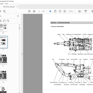 Hyundai HW160A Wheeled Excavator Service Manual 2023 - PDF DOWNLOAD
