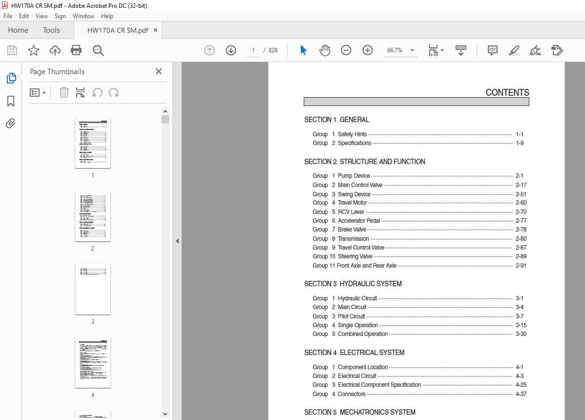 Hyundai HW170A CR Wheeled Excavator Service Manual 2023 - PDF DOWNLOAD ...