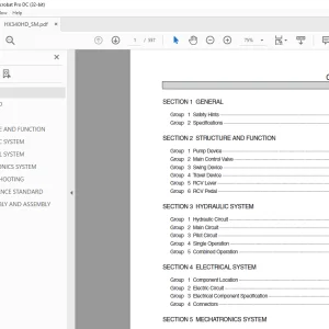 Hyundai HX 340HD Crawler Excavator Service Manual 2023 PDF