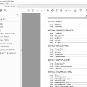 Hyundai HX140A-L Crawler Excavator Service Manual - PDF DOWNLOAD